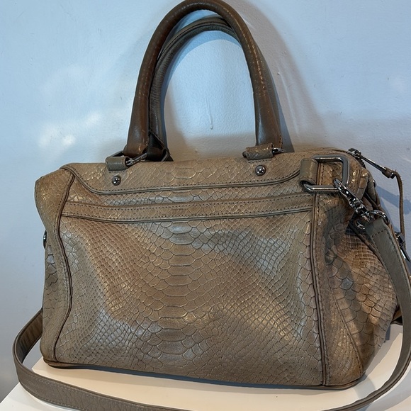 Rebecca Minkoff  Morning After Bag (MAB) taupe LEATHER SATCHEL - Picture 6 of 14